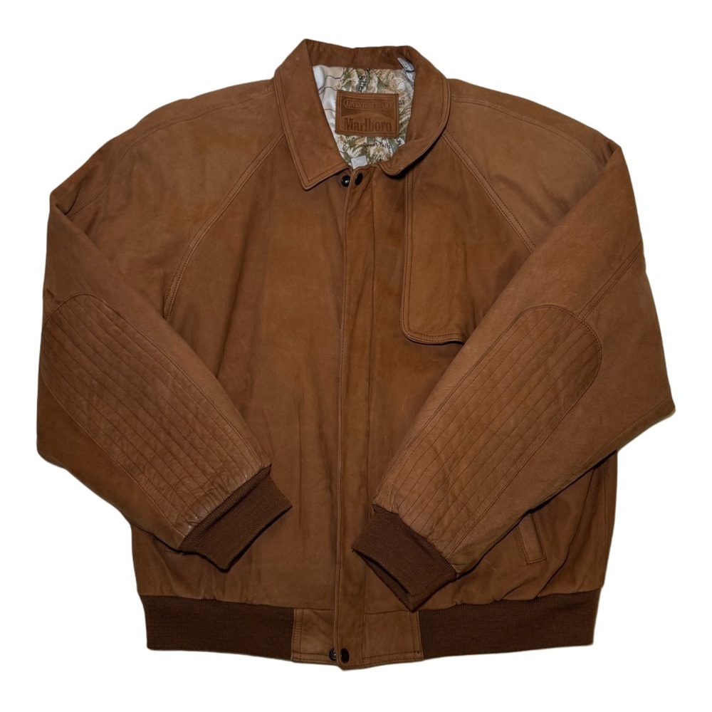 1990s Vintage Marlboro Adventure Genuine Leather Jacket